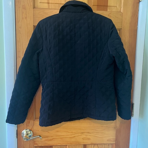 Esprit Women’s Quilted Collared Jacket Coat Black Zipper Size Large - Picture 4 of 12